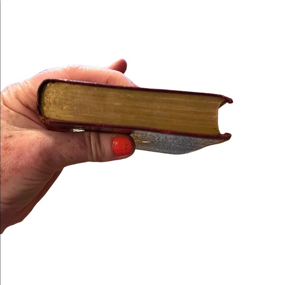 Antique 1920 Red Leather UK Collins Poetical Works of Robert Burns Gold Letter - Picture 11 of 16